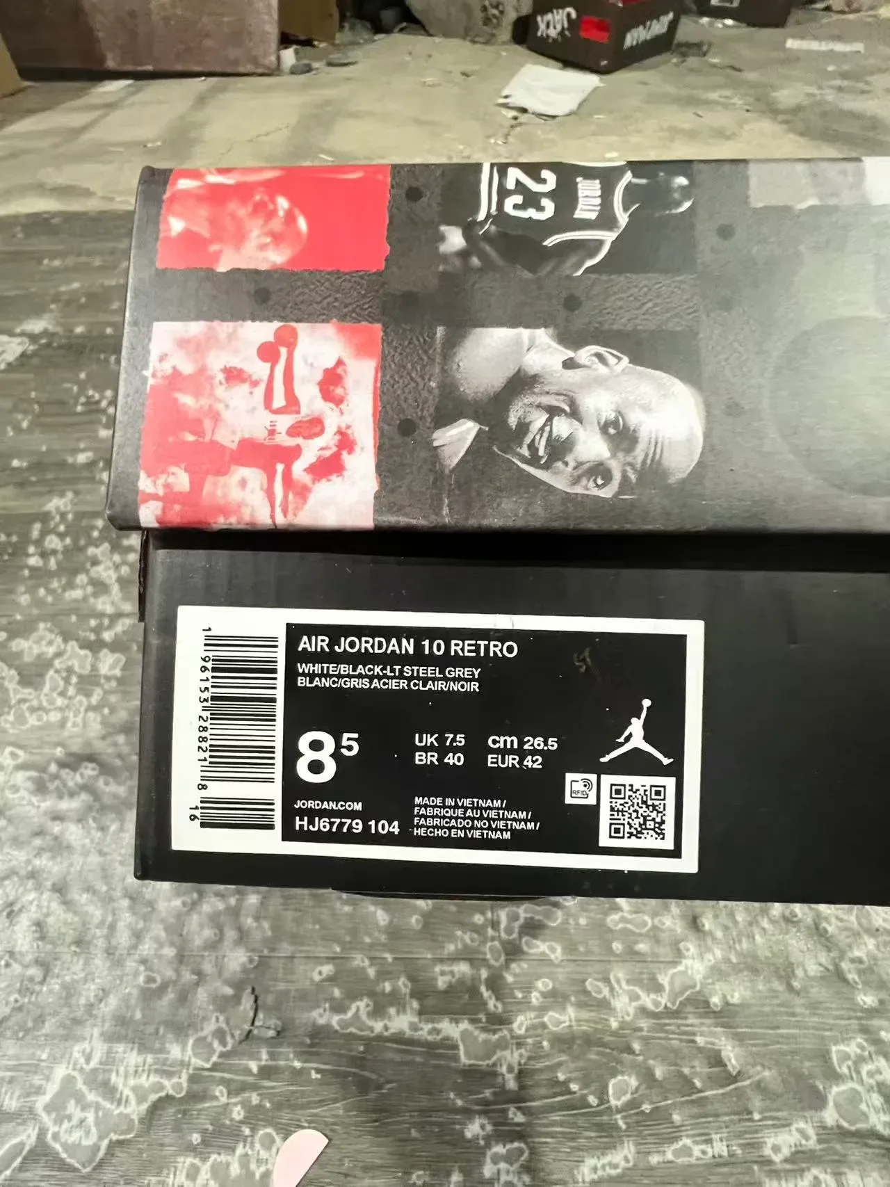 Air Jordan 10 Blanc Noir Gris Chaussures de basket 10