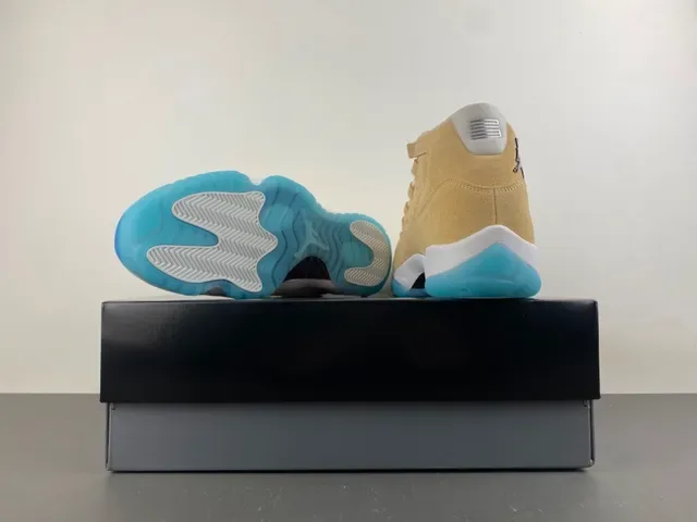 Air Jordan 11 Beige Blue Suede High Top Chaussures de Basketball 17