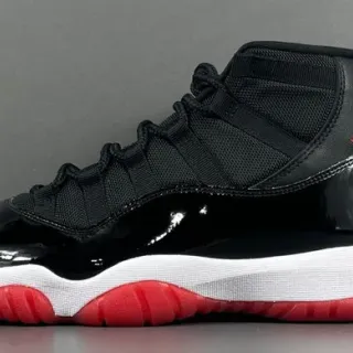 Air Jordan 11 Black Red Patent Leather Basketball Shoes