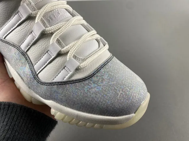 Air Jordan 11 Iridescent Silver White Lifestyle Sneakers 2