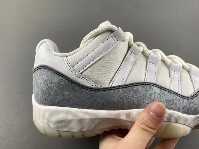 Air Jordan 11 Iridescent Silver White Lifestyle Sneakers 3