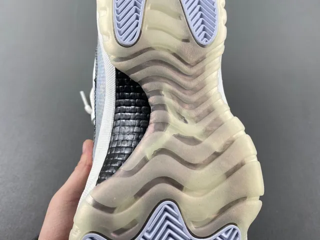 Air Jordan 11 Iridescent Silver White Lifestyle Sneakers 7