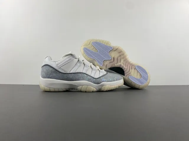 Air Jordan 11 Iridescent Silver White Lifestyle Sneakers 13