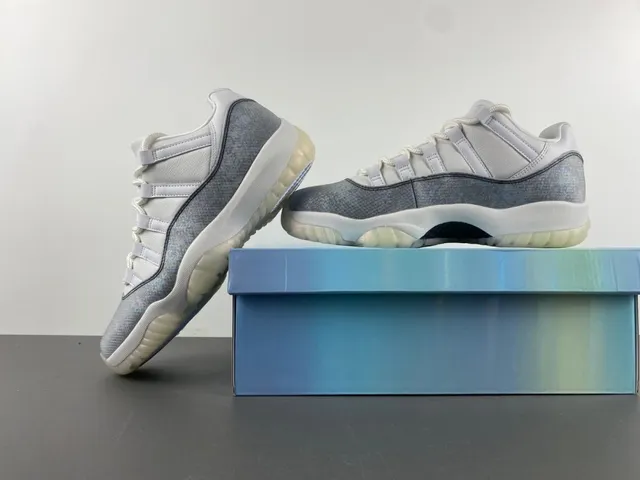 Air Jordan 11 Iridescent Silver White Lifestyle Sneakers 15