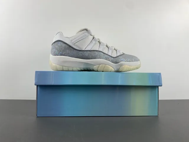 Air Jordan 11 Iridescent Silver White Lifestyle Sneakers 16