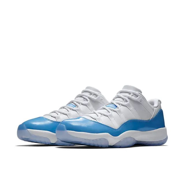Air Jordan 11 White and Light Blue Basketball Shoes 3
