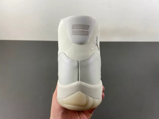 Air Jordan 11 White Beige High-Top Smooth Leather Upper Basketball Shoes 4