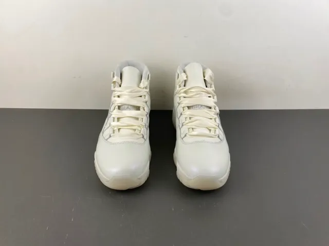 Air Jordan 11 White Beige High-Top Smooth Leather Upper Basketball Shoes 12