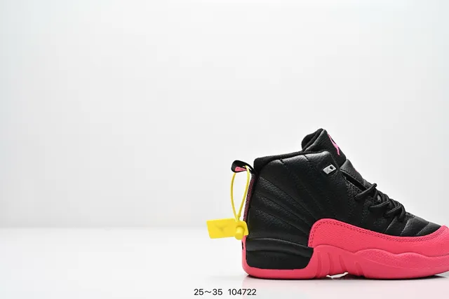 Air Jordan 12 Black Pink Basketball Shoes 22