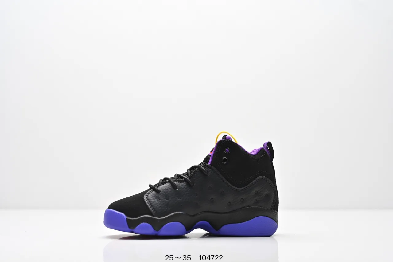 Air Jordan 12 Black Purple Blue Basketball Shoes 4