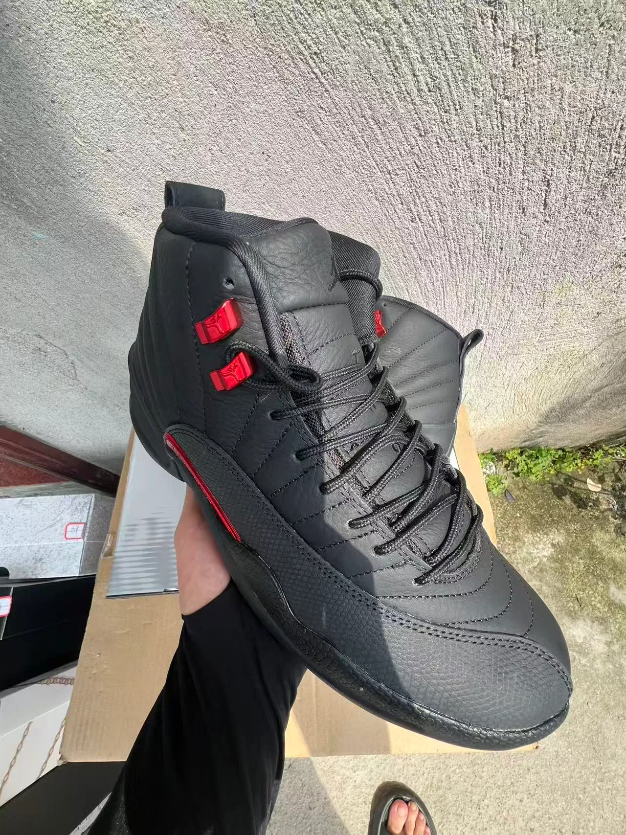 Air Jordan 12 Black Red Jumpman Basketball Shoes 2