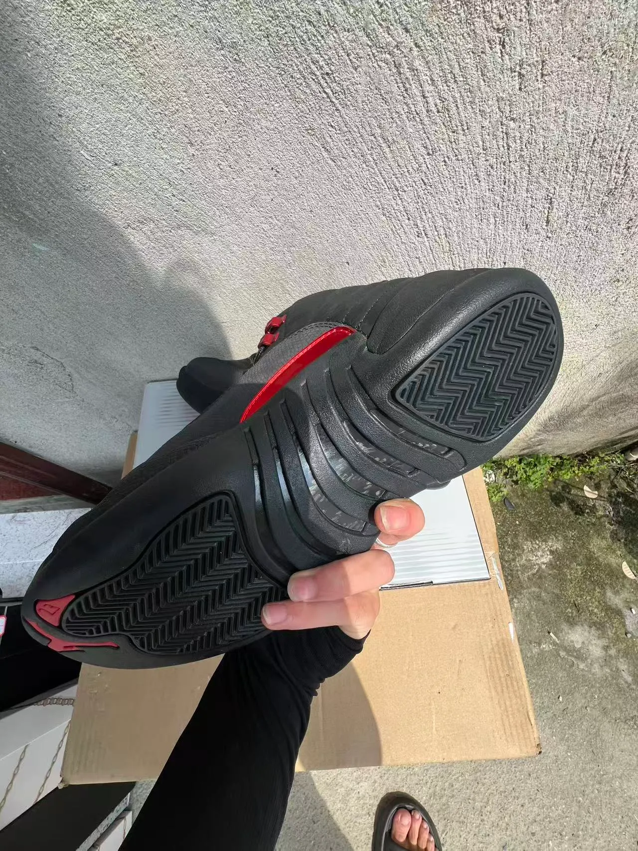 Air Jordan 12 Black Red Jumpman Basketball Shoes 6