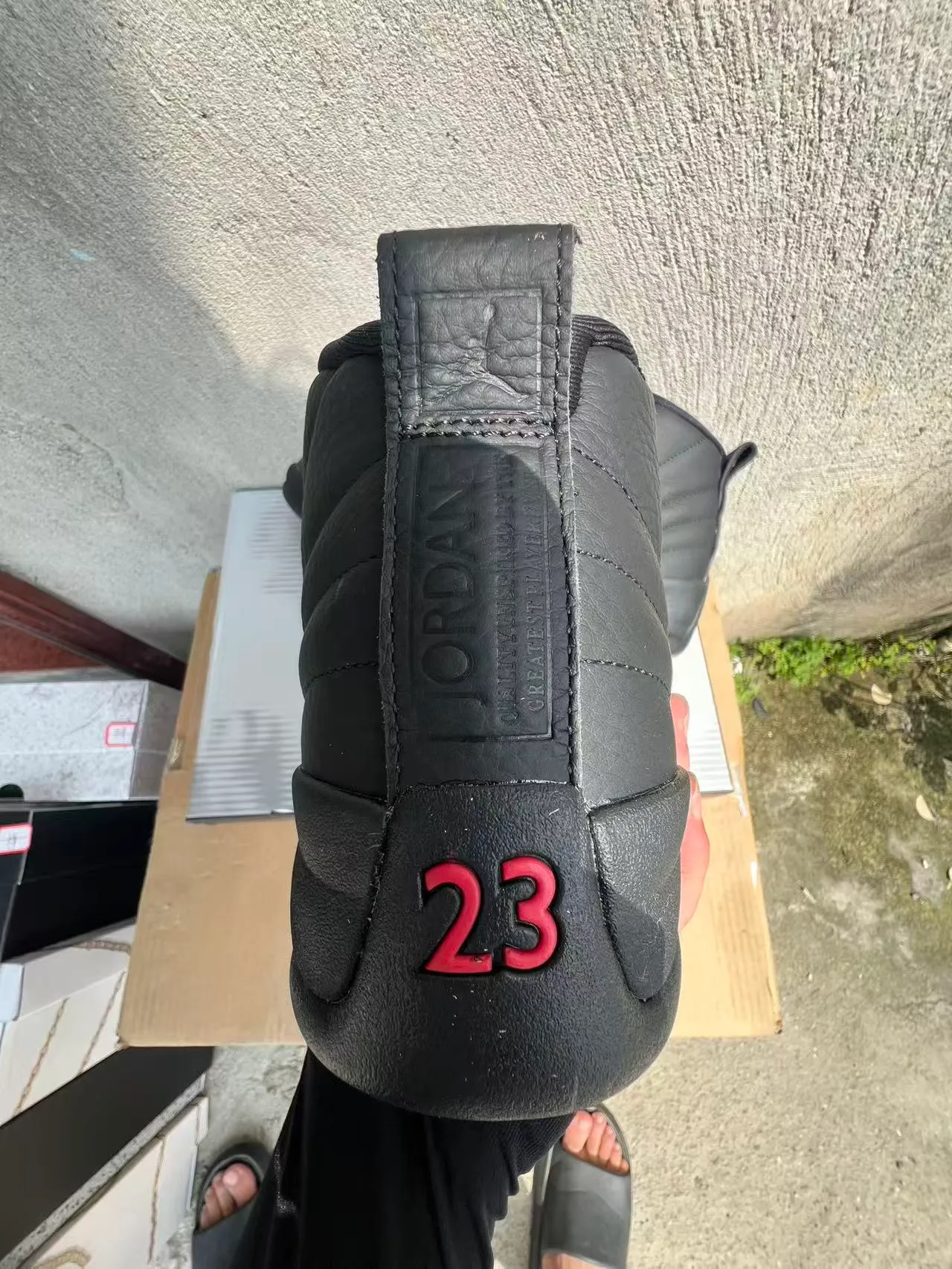Air Jordan 12 Black Red Jumpman Basketball Shoes 8
