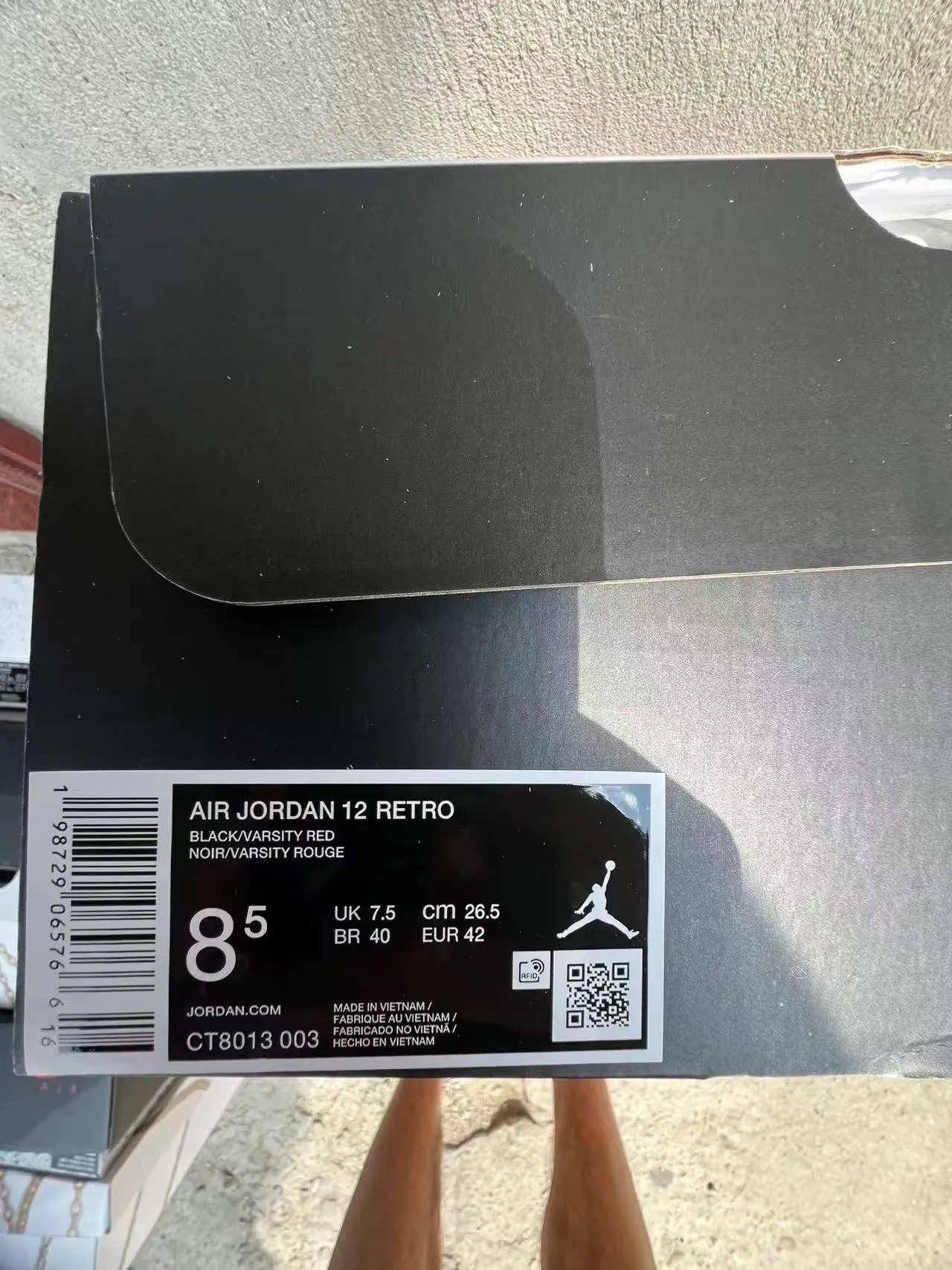 Air Jordan 12 Black Red Jumpman Basketball Shoes 10