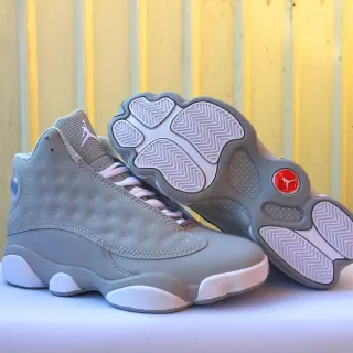 Air Jordan 13 Gris Claro Blanco Zapatos de Baloncesto