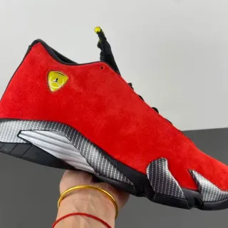 Air Jordan 14 Ferrari 红色麂皮篮球鞋