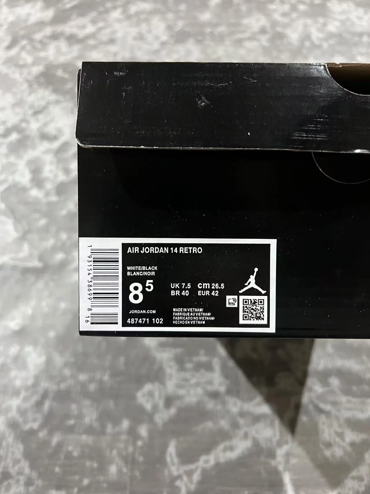 Air Jordan 14 White Black Red Basketball Shoes 10