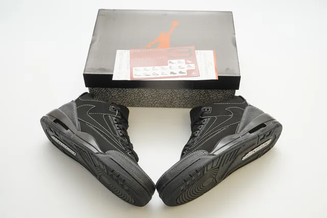 Air Jordan 3 Black Elephant Print Basketball Shoes 4