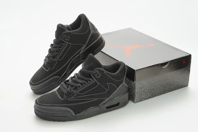 Air Jordan 3 Black Elephant Print Basketball Shoes 5