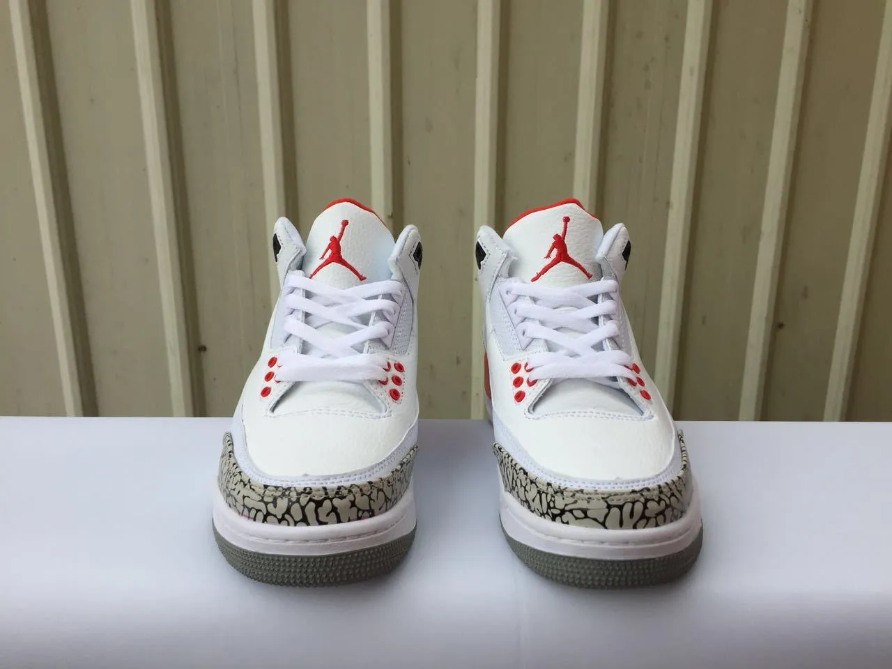 Air Jordan 3 White Cement Red Basketball Shoes 5