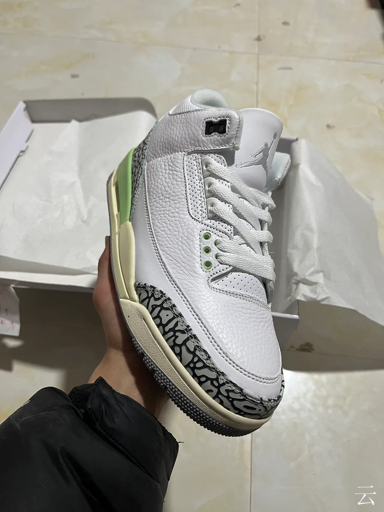 Air Jordan 3 White Elephant Print Basketball Shoes 3