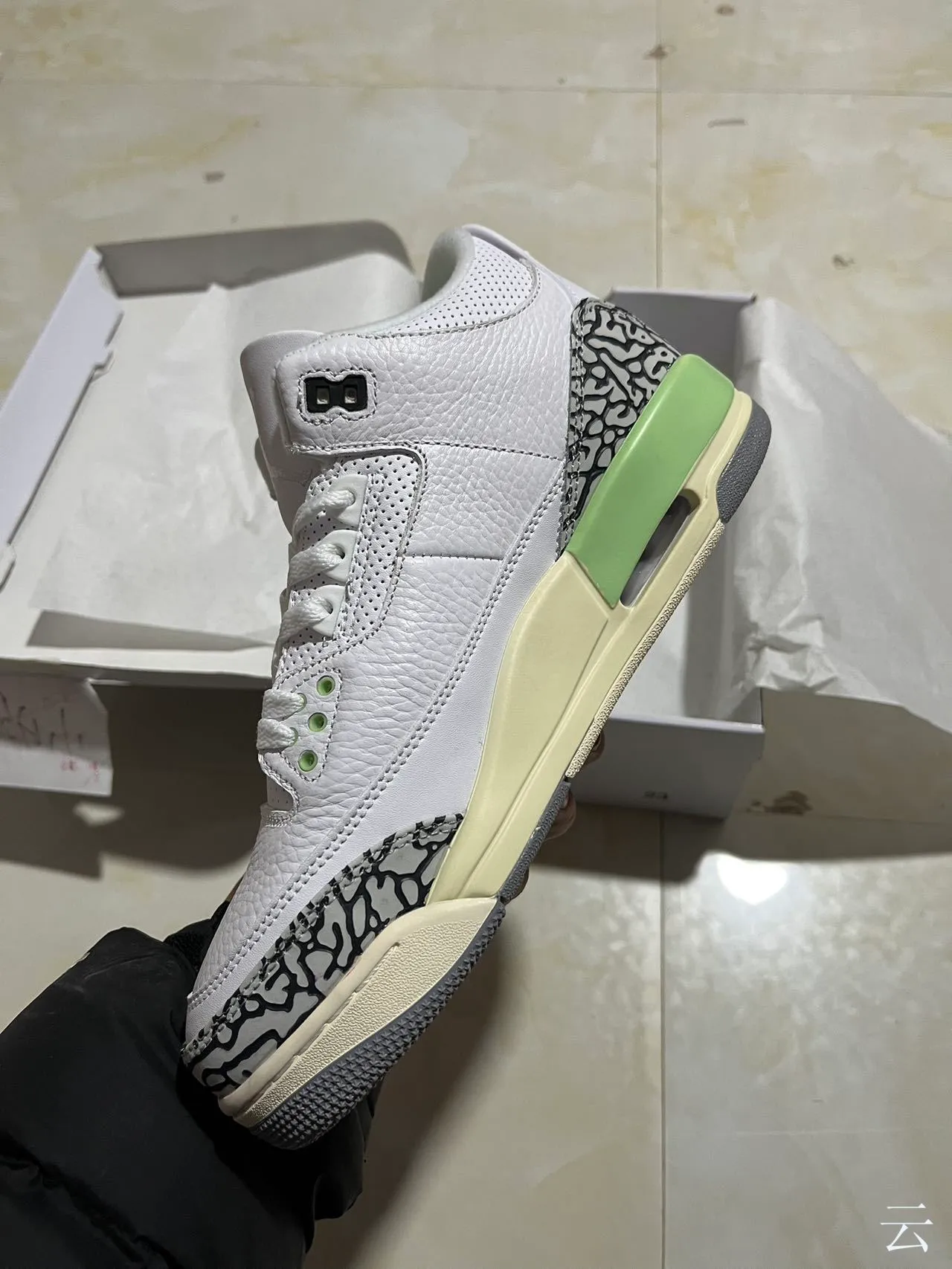 Air Jordan 3 White Elephant Print Basketball Shoes 5