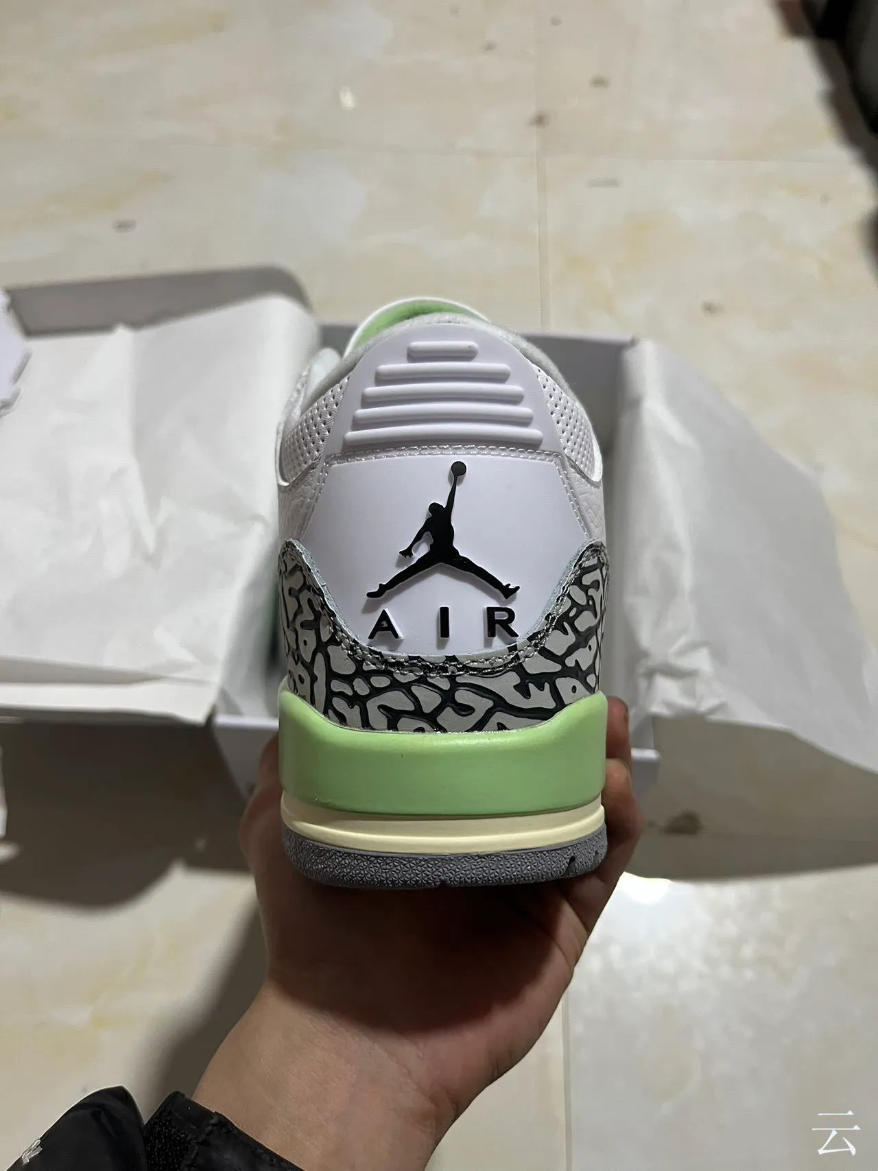 Air Jordan 3 White Elephant Print Basketball Shoes 6