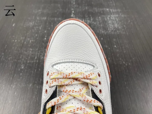 Tênis de basquete Air Jordan 3 branco pêssego com estampa de elefante 10