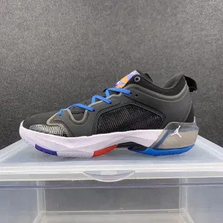 Air Jordan 37 Low Black White Blue Basketball Shoes