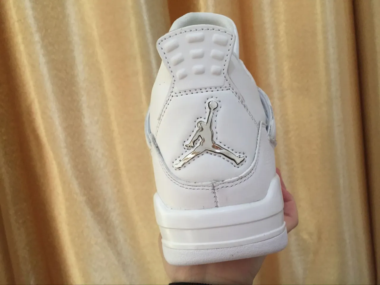Air Jordan 4 All White Basketball Shoes 11