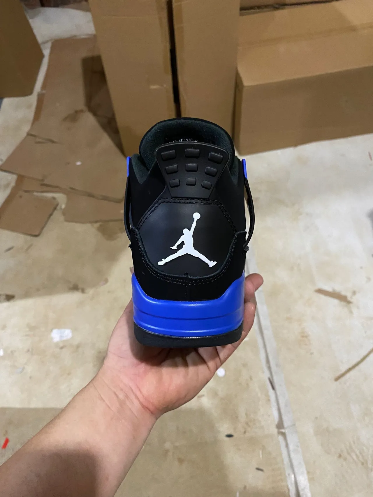 Air Jordan 4 Black Royal Blue Basketball Shoes 3