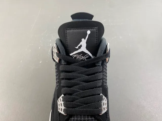 Air Jordan 4 Black Silver Basketball Shoes 6