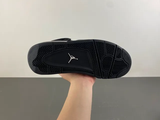 Air Jordan 4 Black Silver Basketball Shoes 9