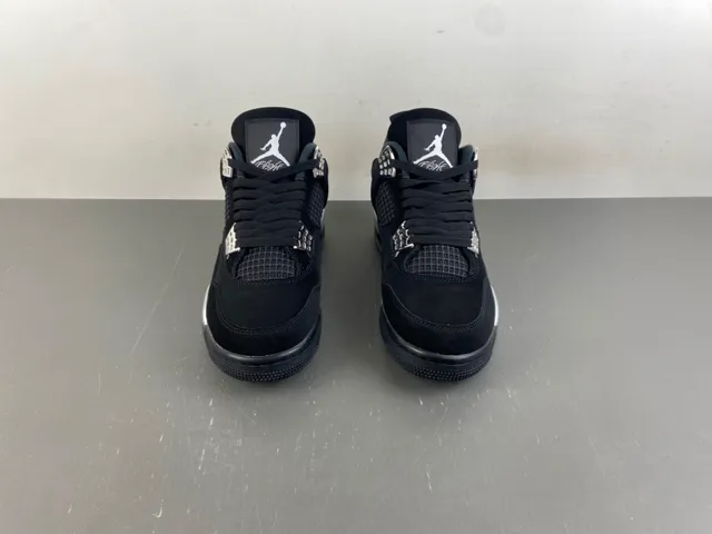 Air Jordan 4 Black Silver Basketball Shoes 11