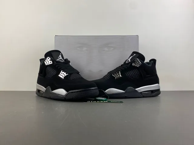 Air Jordan 4 Black Silver Basketball Shoes 13