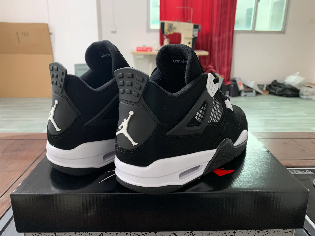 Air Jordan 4 Black Turquoise Basketball Shoes 7