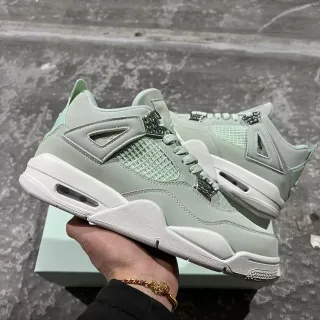 Air Jordan 4 薄荷绿白色篮球鞋