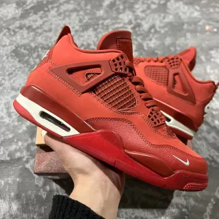 Air Jordan 4 Monochromatic Red Basketball Shoes