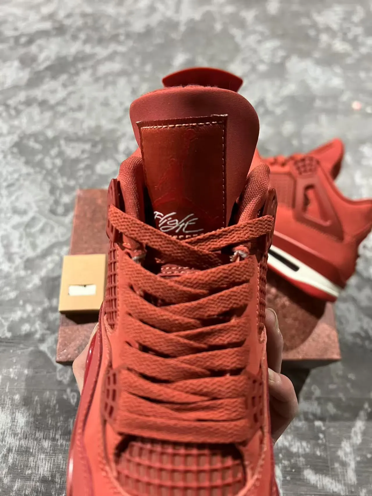 Air Jordan 4 Monochromatic Red Basketball Shoes 4