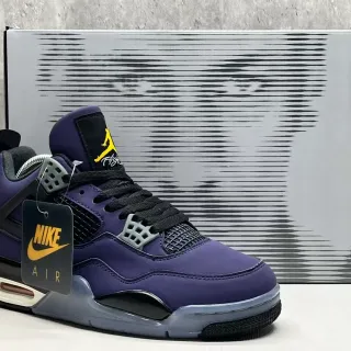 Air Jordan 4 紫黑黄篮球鞋