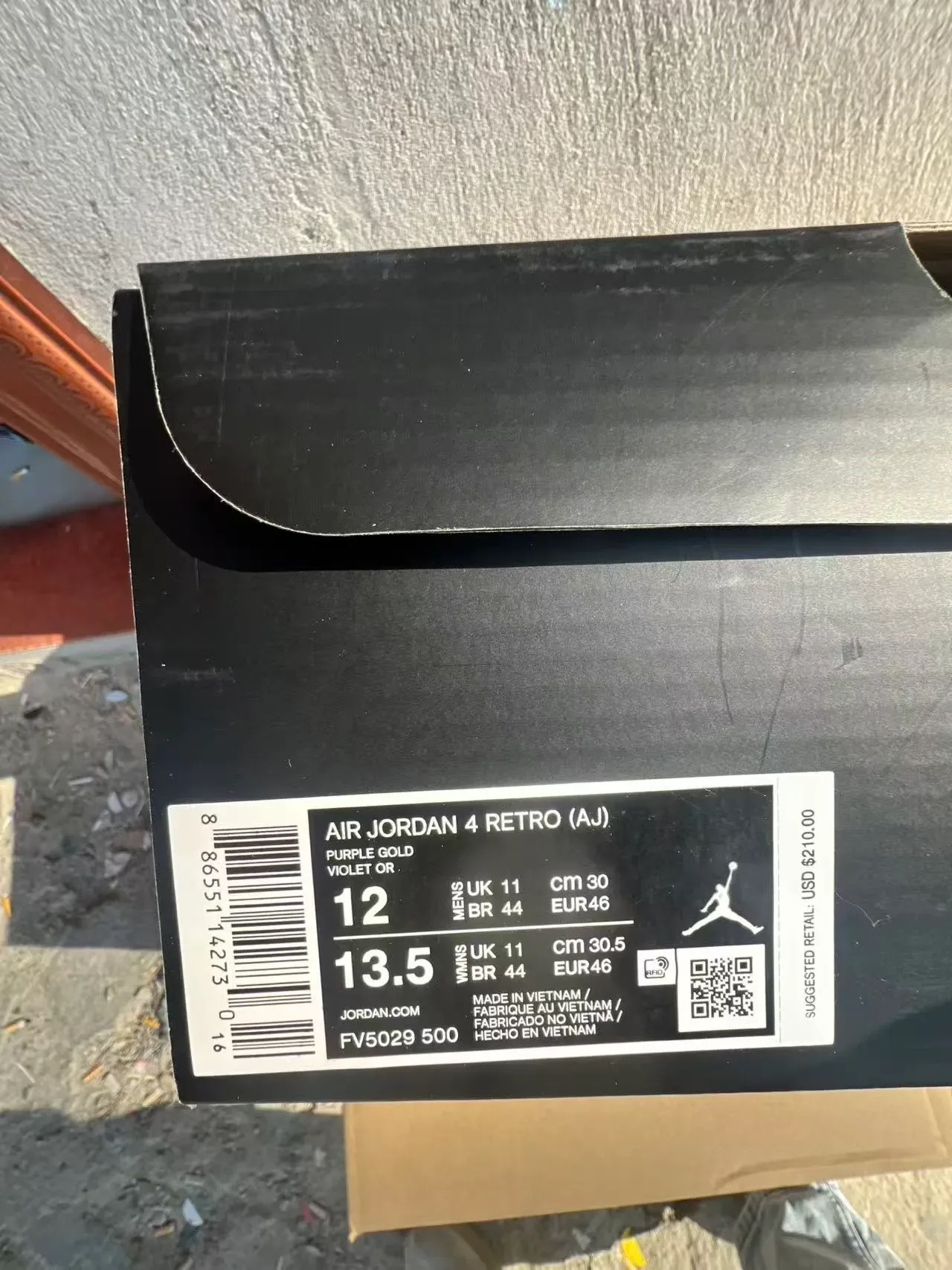 Air Jordan 4 বেগুনী কালো হলুদ বাস্কেটবল জুতো 21