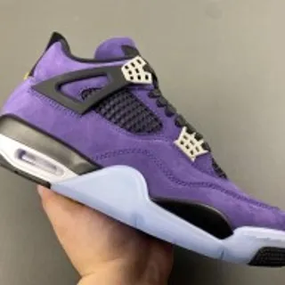Air Jordan 4 Purple Suede High-Top Basketball Shoes