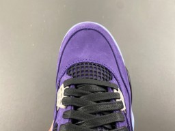 Air Jordan 4 Purple Suede High-Top Basketball Shoes 5