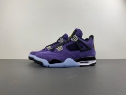 Air Jordan 4 Purple Suede High-Top Basketball Shoes 10