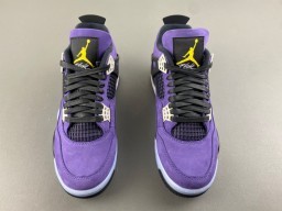 Air Jordan 4 Purple Suede High-Top Basketball Shoes 11