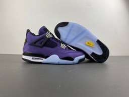 Air Jordan 4 Purple Suede High-Top Basketball Shoes 12