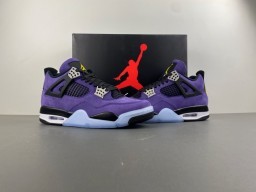 Air Jordan 4 Purple Suede High-Top Basketball Shoes 13