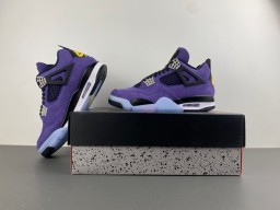 Air Jordan 4 Purple Suede High-Top Basketball Shoes 14