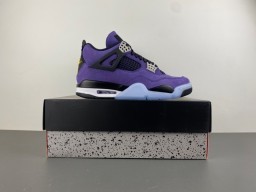 Air Jordan 4 Purple Suede High-Top Basketball Shoes 15
