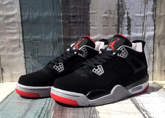 Air Jordan 4 Retro Black Cement Basketball Shoes 2